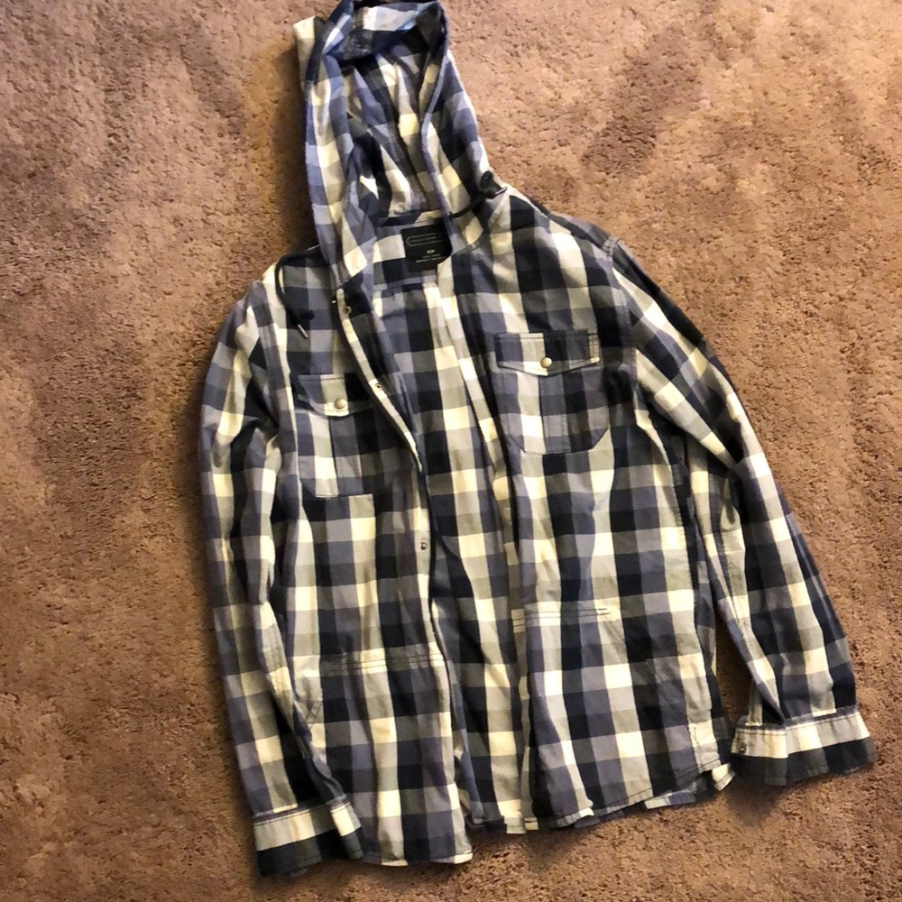 F21 Hooded Button Down